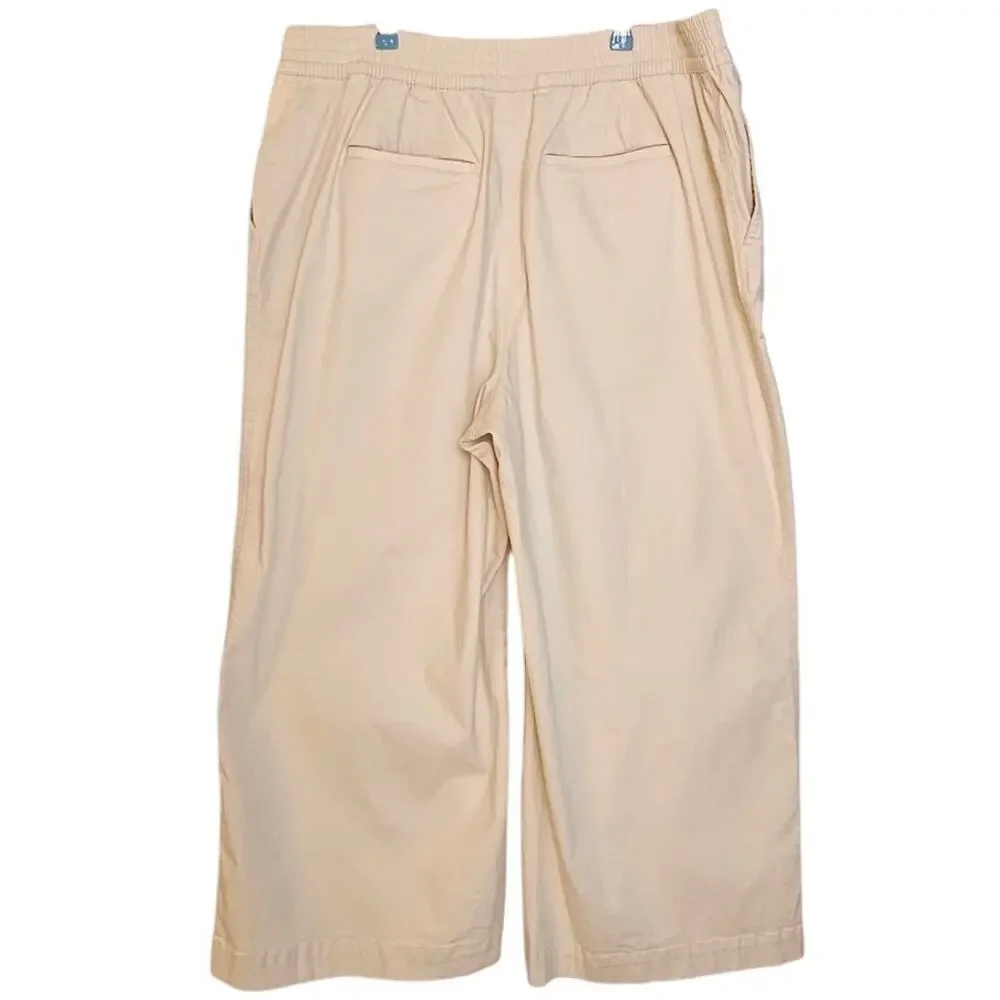On 34th Light Tan High Rise Wide Leg Khaki Chino Classic Pants